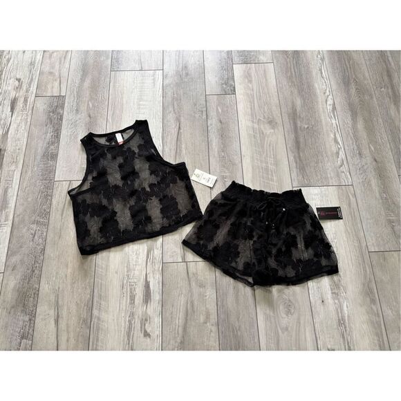 Nobo black two piece tank and short beach, swimwear, cover-up size S/M - Picture 1 of 10